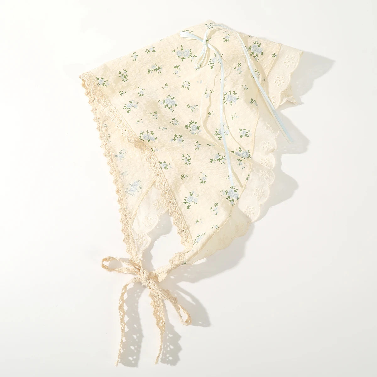 Fabric Printing Triangle Scarf — Flower Turban Bandana Headband for Women Retro Hair Accessories