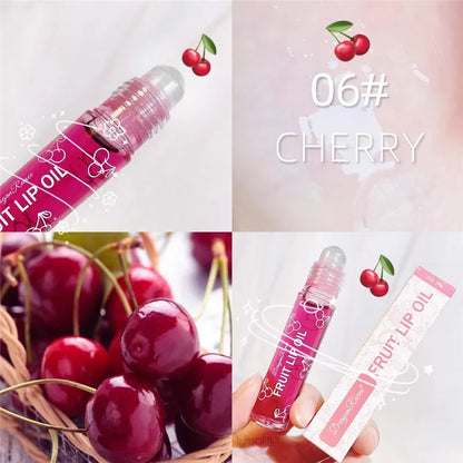Fruit Lip Gloss Transparent Lip Oil – Moisturizing, Waterproof, Long-Lasting Liquid Lipstick to Reduce Lip Lines
