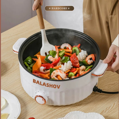 Electric Multi-Cooker Hot Pot – Double Layer Soup & Frying Cooker for Dormitory/Home with EU/US Plug