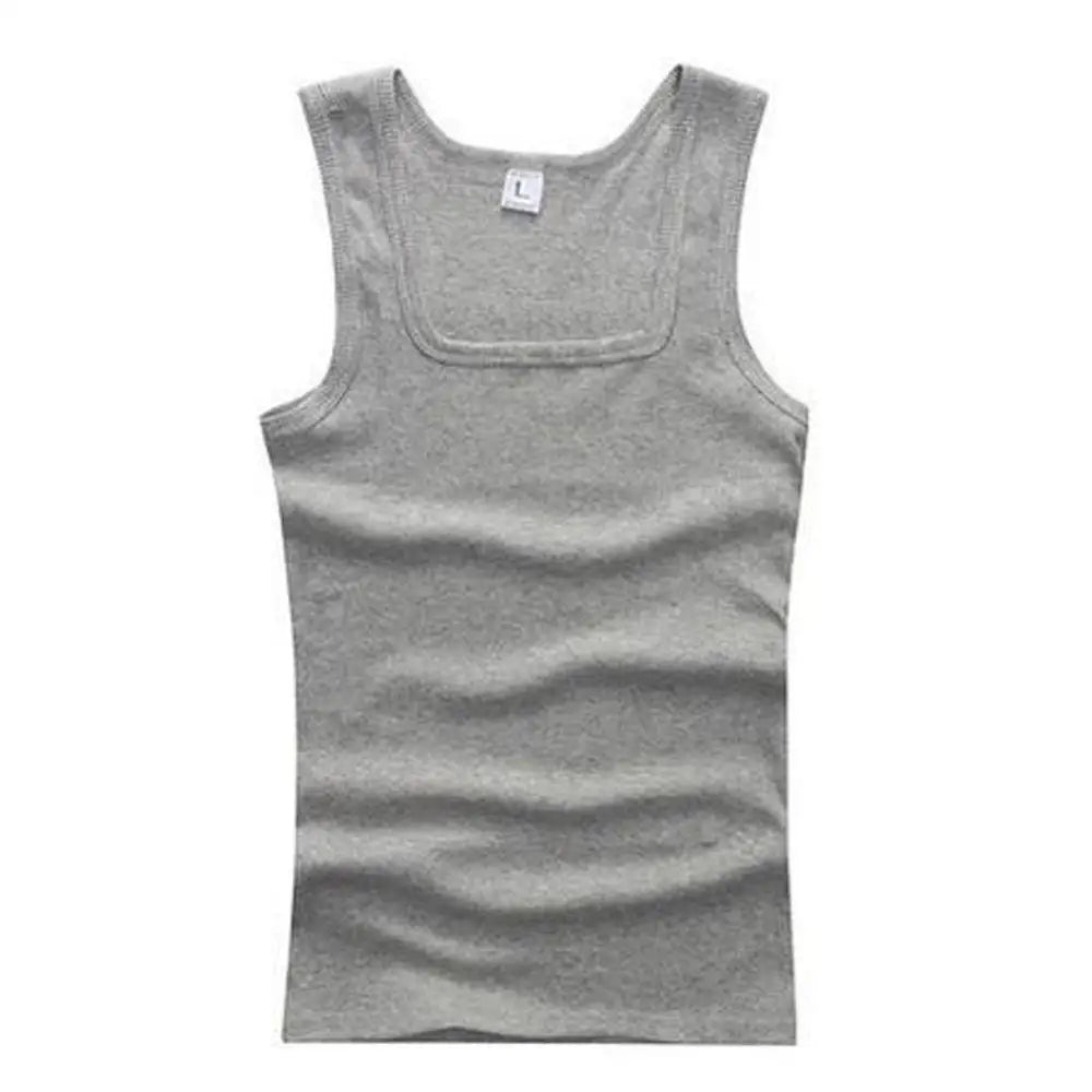 Summer Plus Size Cotton Tank Top for Men & Women – Black, White & Gray Fitness Muscle Vest Sleeveless Singlet Shirt