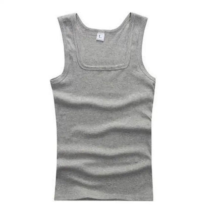 Summer Plus Size Cotton Tank Top for Men & Women – Black, White & Gray Fitness Muscle Vest Sleeveless Singlet Shirt