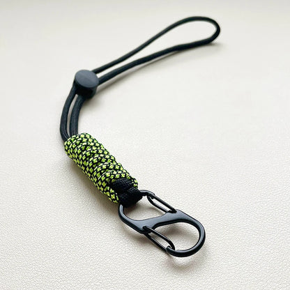 Woven Umbrella Rope Keychain - Outdoor Wrist Strap with Buckle for Car Keys & Gear