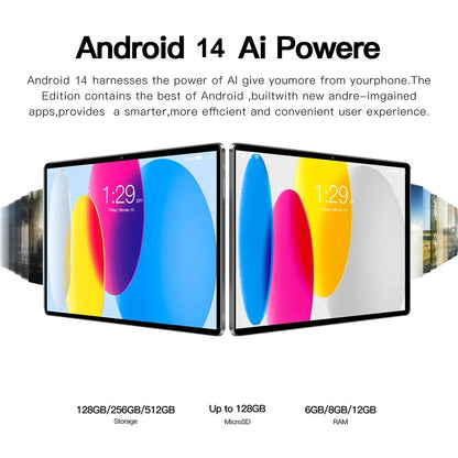 2025 15" Pro Android Tablet – Snapdragon 870, 22GB+2TB, 20000mAh, 5G Dual SIM, WiFi, HD 4K Mi Tab