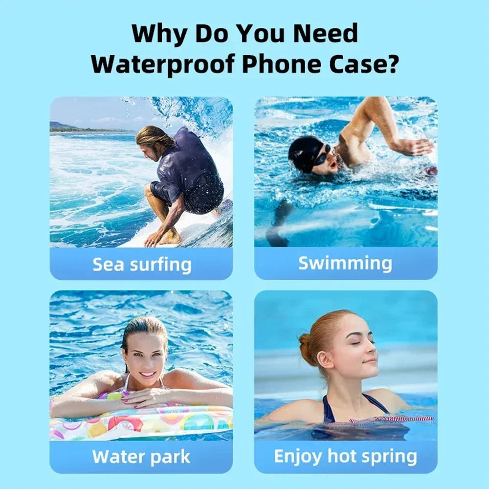 1-10PCS Cycling Rainproof Phone Pouch – High Sensitivity Waterproof Cellphone Cover for iPhone, Samsung, Xiaomi