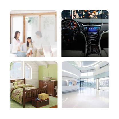 6-in-1 Air Quality Monitor - Multifunctional Indoor Air Detector with Automatic Display for Home & Office