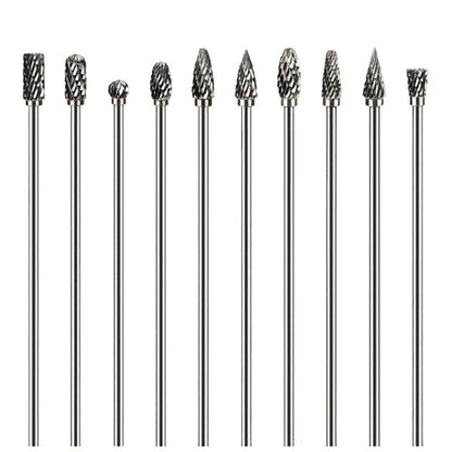 Extra Long 100mm Rotary Rasp File | Carbide Burr Alloy Bits for Metal & Wood Carving | Milling Cutter Drill Abrasive Tool
