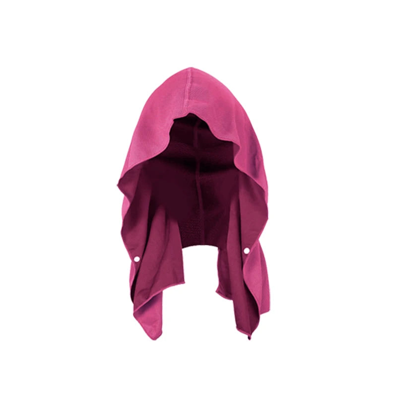 Cooling Hoodie Towel - Instant Evaporative Cooling Head & Neck Towel for Sports and Fitness