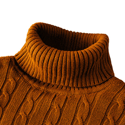 New Turtleneck Sweater for Men - Casual Rollneck Knitted Jumper, Warm Woolen Sweater