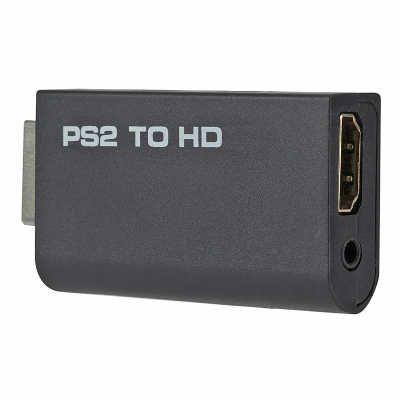 PS2 to HDMI Converter – Audio & Video Adapter with 3.5mm Port, Supports 480i/480p/576i Display Modes for PC & PS2