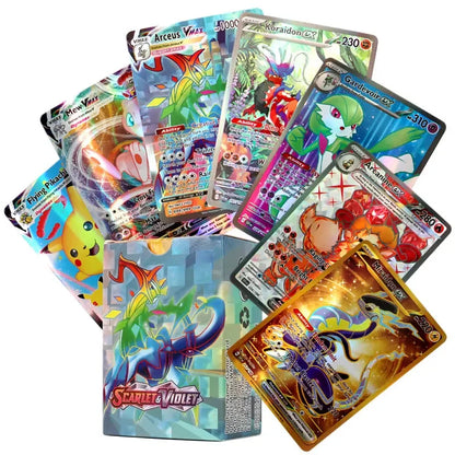 60/100PCS English Pokémon Shining Trading Cards Set – MEGA GX VMAX VSTAR EX Collection Cards for Kids Gift & Play
