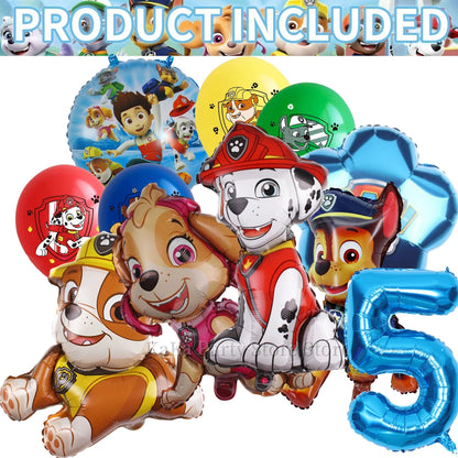 PAW Patrol Birthday Party Supplies Set – Tablecloth, Plates, Cups & Balloons Kids Party Decor for Birthday, Baby Shower & Favors