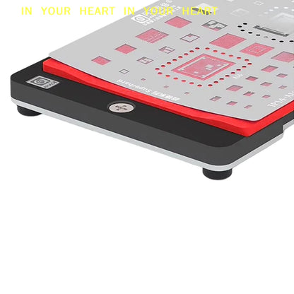 PD-C Planting Tin Pad Reballing Platform - Heat-Resistant Magnetic Silicone Mat for CPU IC BGA Stencil Rework & Soldering
