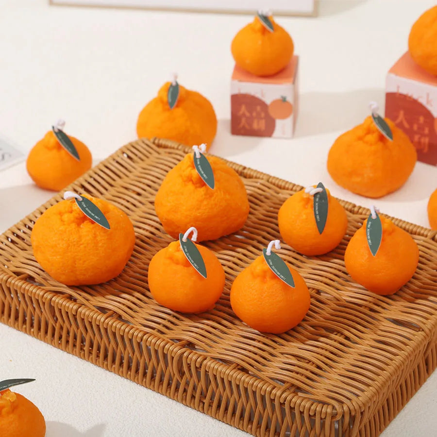 Internet Celebrity Ugly Orange Aromatherapy Candle – Soy Wax Creative Gift, Shooting Props & Scene Decoration Ornament