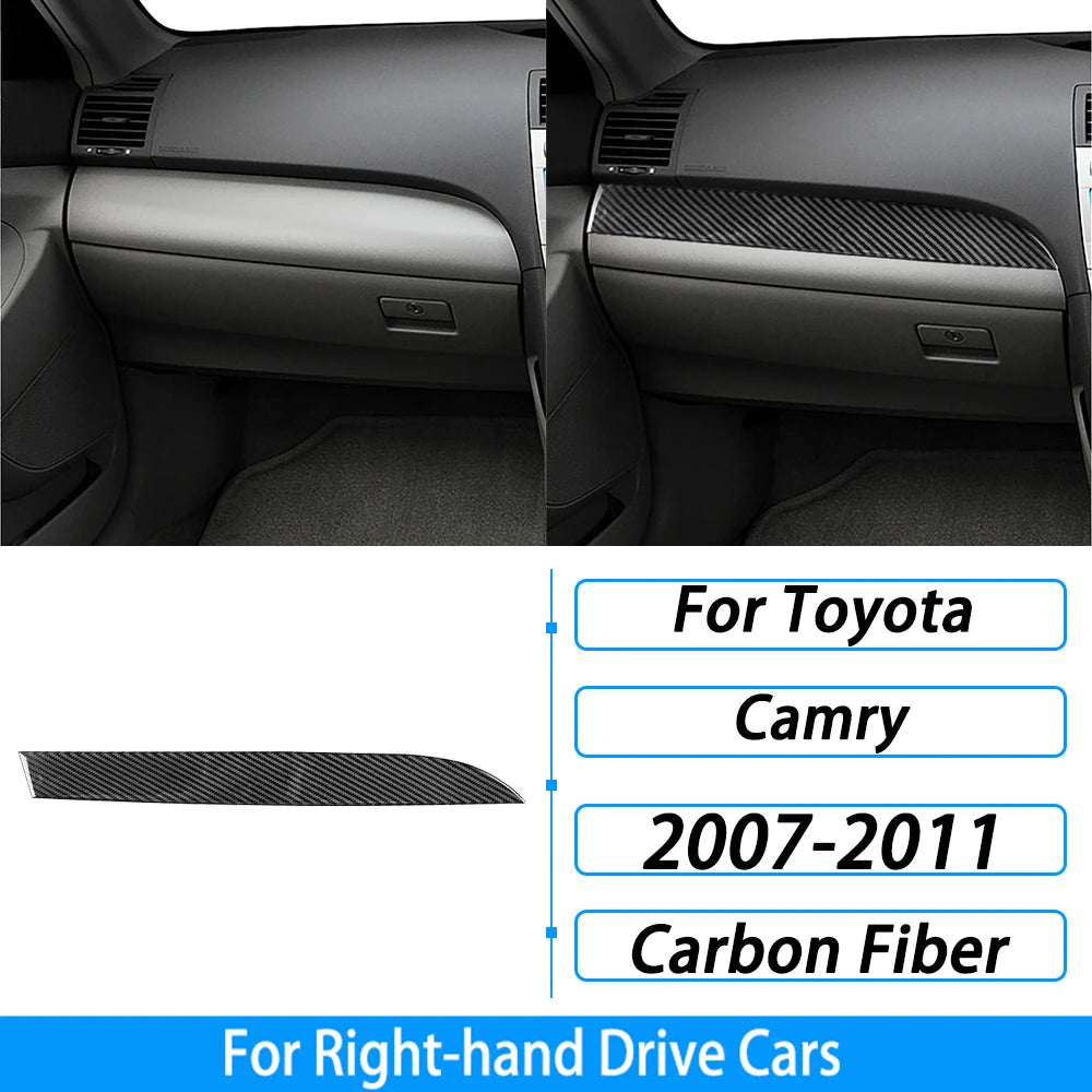Toyota Camry 2007–2011 Carbon Fiber Interior Trim Set - Center Console, Gear Shift & Air Vent Decorative Covers