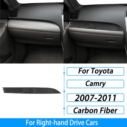 Toyota Camry 2007–2011 Carbon Fiber Interior Trim Set - Center Console, Gear Shift & Air Vent Decorative Covers