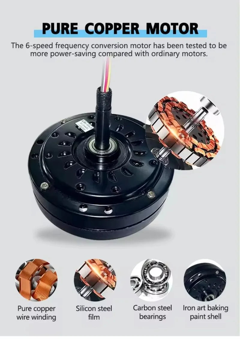 52-inch Modern LED Ceiling Fan — 60W Low Floor DC Motor, 35W Light, Remote Control, 110-220V
