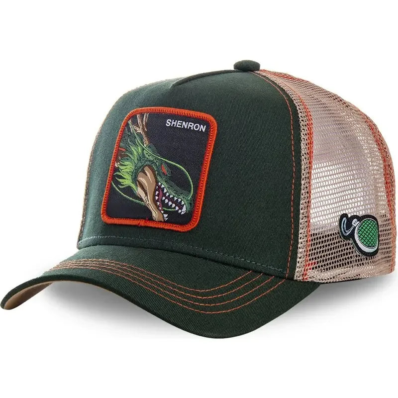 Dragon Ball Son Goku Cap - Embroidered Hip Hop Trucker Mesh Hat Adjustable Summer Travel Sun Visor for Men