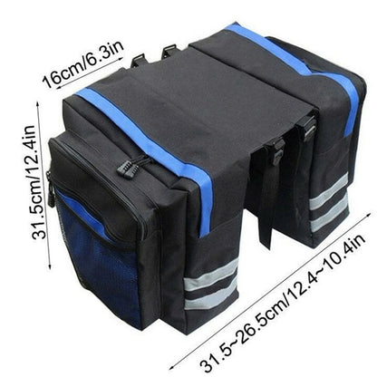 MTB Bicycle Rear Rack Carrier Bag - Durable Double Side Trunk Luggage Pannier, Cycling Travel Seat Bag