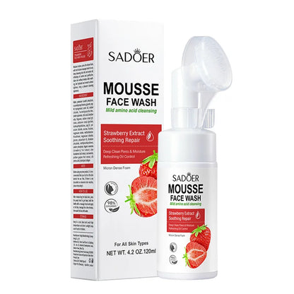 SAODER Fruits Facial Cleanser – Moisturizing & Hydrating Face Wash Foam with Massage for Skincare