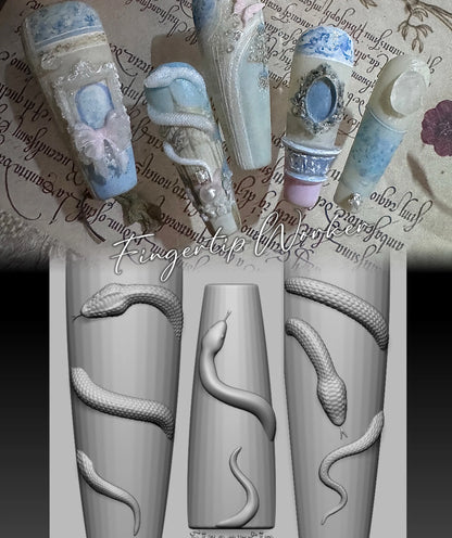 Snake Lolita Bow, Mushroom, Rose, Lotus, Bear 3D Acrylic Nail Mold - DIY Silicone Nail Decorations & Nail Art Products