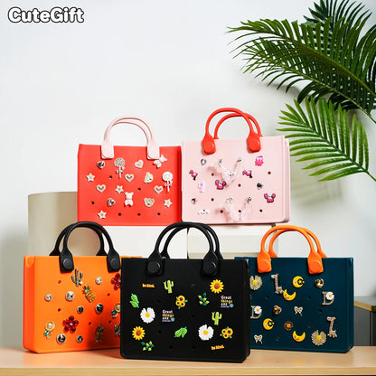 EVA Large Leather Shoulder Bag – Waterproof Casual Tote for Women, Beach Bag & Fashion Storage Handbag