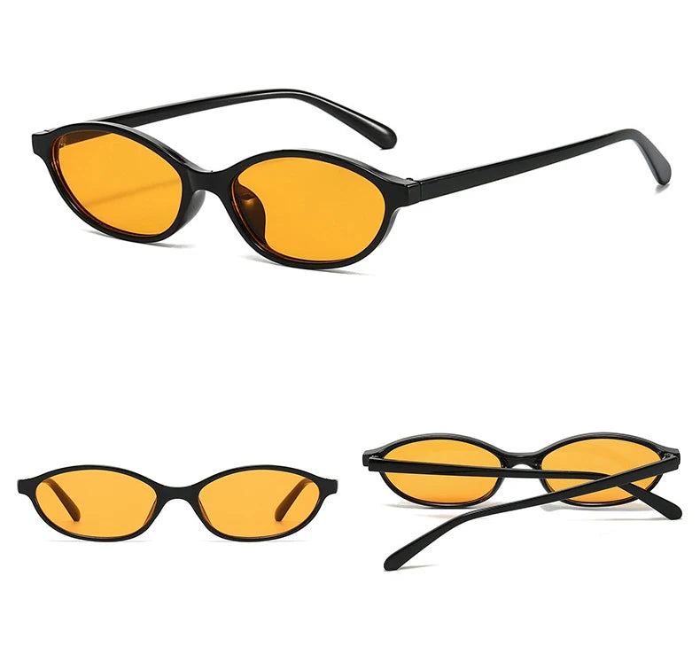 Sexy Small Oval Women's Sunglasses 2024 – New Fashion Black & Brown Summer Shades, Trendy Unique Eyewear for Men & Women