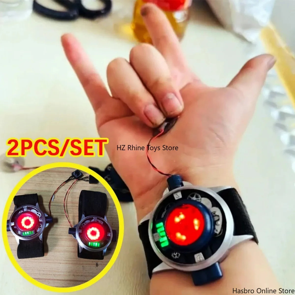 2PCS Web Shooter Toy - Light-Up Spider Web Launcher Role Play Costume Prop for Halloween, Birthday & Christmas Gifts