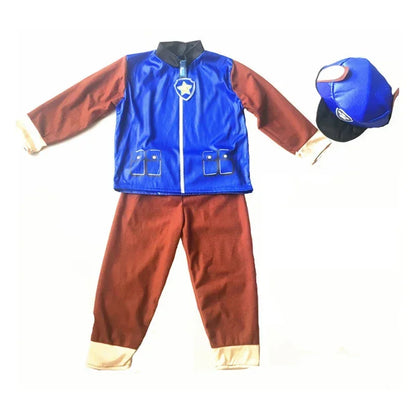 Anime Dog Patrol Kids Costume Set – Tops, Pants, Backpack & Hat for Marshall, Chase, Skye, Zuma, Rubble Halloween Cosplay