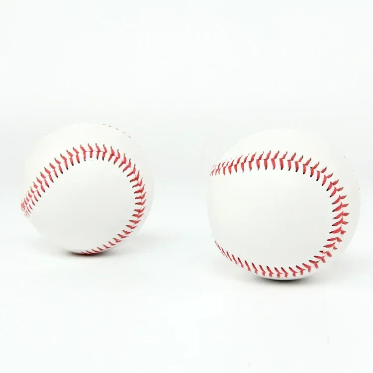 Baseball No. 9 Softball Hardball Training Balls – Handmade White Safety Kid Baseballs for Men's Practice & Team Games