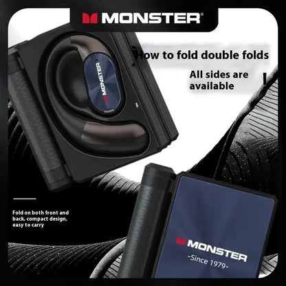 MONSTER AC530 Wireless Earphones - Bluetooth Noise-Canceling Foldable Headphones with Bio-Fiber Dynamic Drivers for Music & Gifts