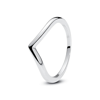 925 Sterling Silver Women’s Ring – Crown, Heart & Wishbone Design with Crystal, Rose Gold Engagement & Wedding Jewelry
