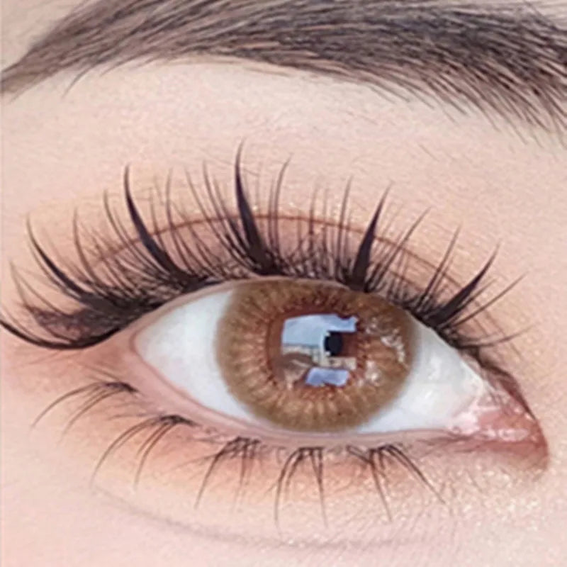 Manga Lashes 5 Pairs – Anime Cosplay Faux Mink Short Full Strip Lashes, Korean Natural Look, Clear Band Soft Eyelash Extensions