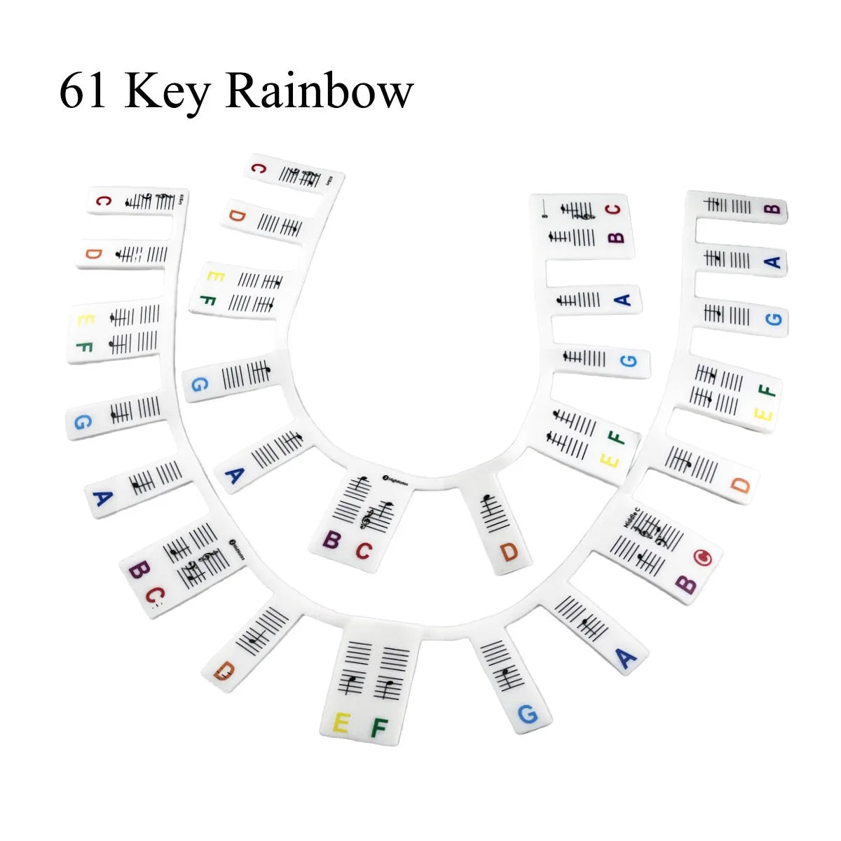 Miwayer Piano Keyboard Stickers - Removable 61/88 Key Note Labels for Beginner Piano Learning Guide