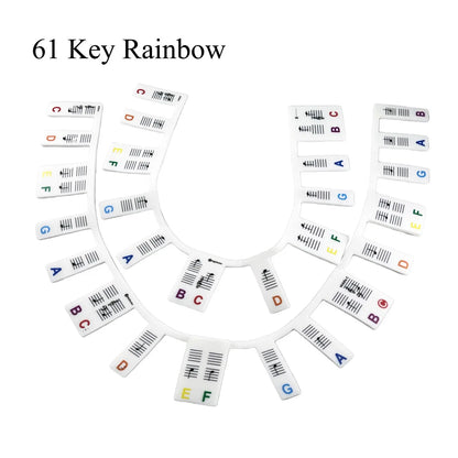 Miwayer Piano Keyboard Stickers - Removable 61/88 Key Note Labels Guide for Beginner Piano Learning