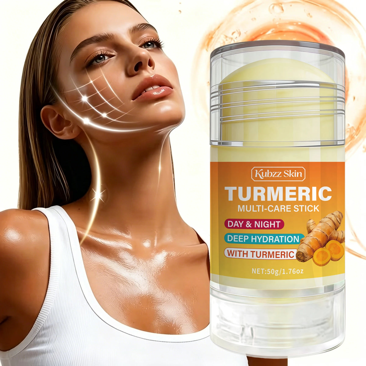 Instant Firming Face and Neck Gel Stick - Skin-Smoothing Anti-Wrinkle Lifting Care
