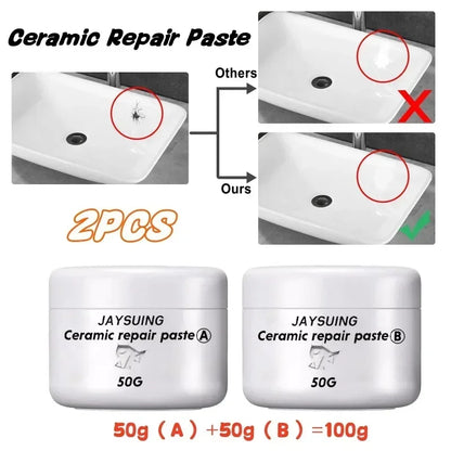 Ceramic Repair Agent – Strong Waterproof Sealant for Quick Repairs on Sinks, Bathtubs, Toilets, Vases, and Tiles