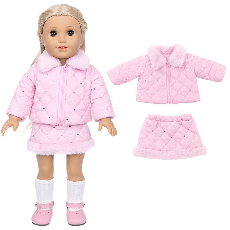 18-Inch Girl Doll Winter Coat – Jacket Outfit for 43cm Newborn Baby Dolls