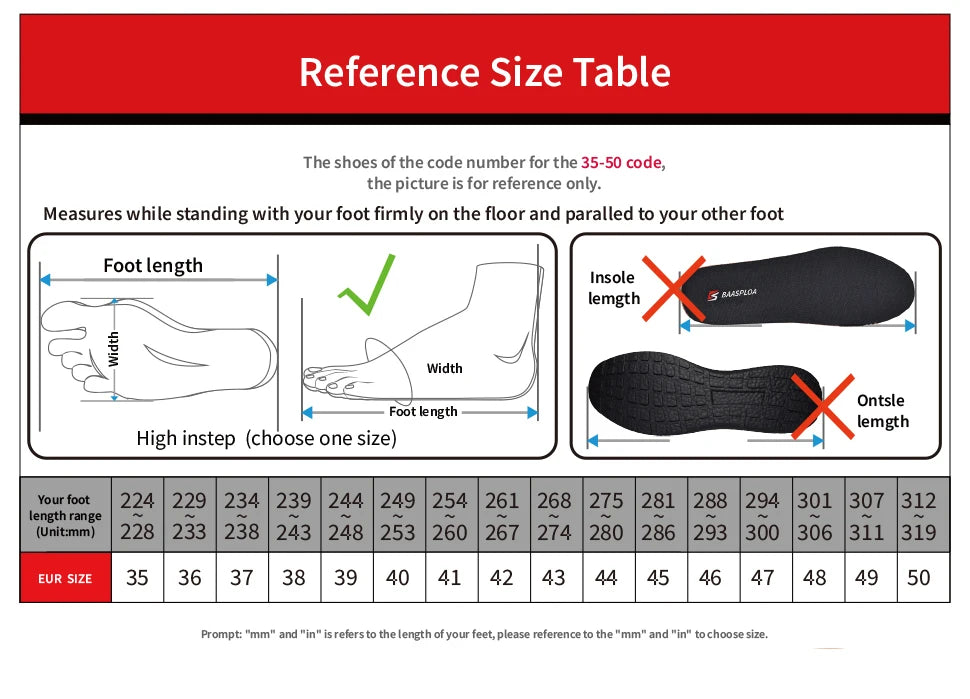 Baasploa Lightweight Running Shoes for Men - 2023 Designer Mesh Lace-Up Sneakers for Outdoor Sports