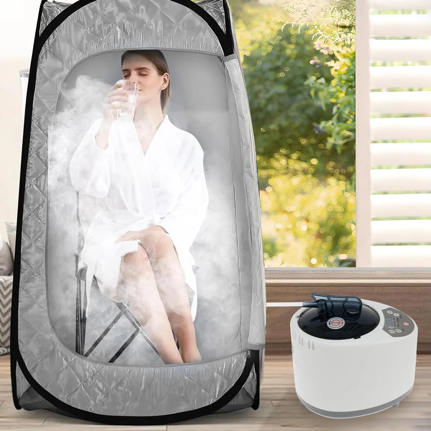 3L Sauna Steamer Machine – 1000W US Steam Pot Generator with Safety Protection for Bath Tub & Sauna Room