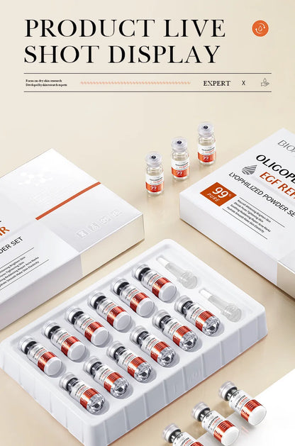 Facial Microneedling Serum Set – Yeast Freeze-Dried Peptides for Pore Shrinkage, Moisturizing, Brightening & Anti-Aging