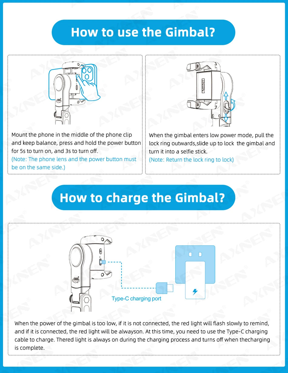 360° Rotation Gimbal Stabilizer & Selfie Stick – Tripod for iPhone & Smartphone Live Photography