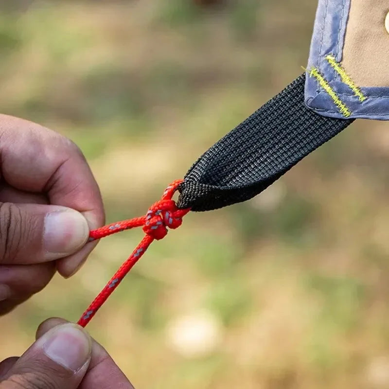 4pcs Outdoor Tent Guy Lines – Reflective Camping Ropes with Aluminum Tensioner & Pouch for Tent, Tarp, Canopy