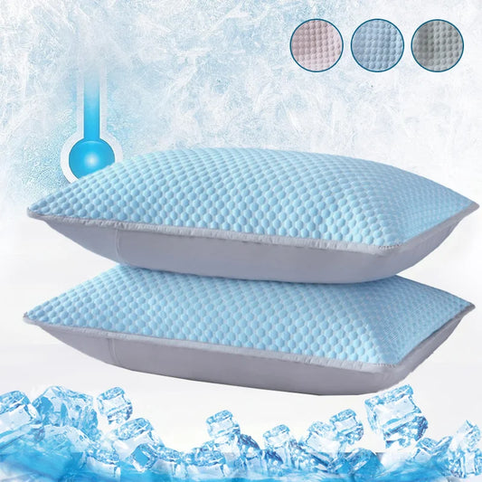 Cooling Pillowcase 48x74cm - Solid Color Washable Ice Bean Summer Pillow Cover, Pillow Not Included