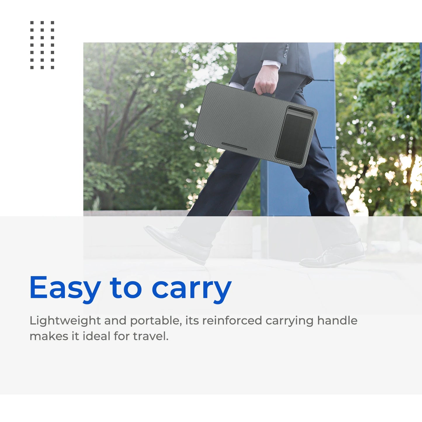 Lap Desk with Mouse Pad & Phone Holder – 21.1×12in Portable, Lightweight, Anti-Slip for Bed, Sofa, Couch