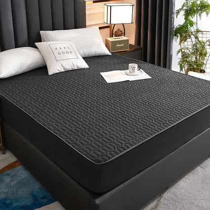 Waterproof Thick Quilted Mattress Cover — Latex Pad, Skin-Friendly Fitted Sheet Protector, 150/160/180x200cm