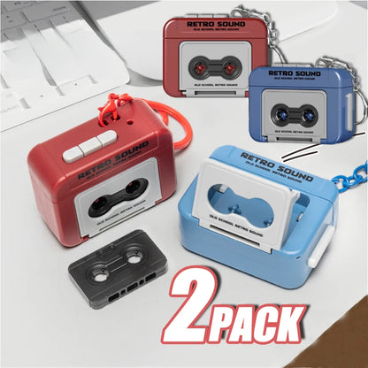 Retro Recorder Keychain - 15-Second Voice Recorder Cassette Tape Pendant for Bags, Couples & Friends