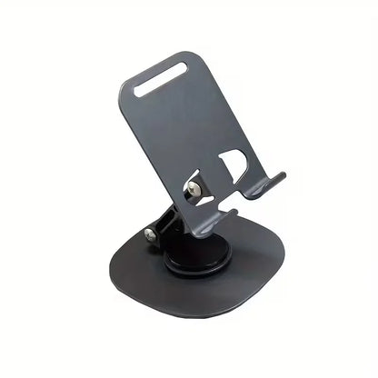 Aluminum Alloy Phone Holder - 360° Rotating Folding Desktop Stand, Portable Mobile Stand