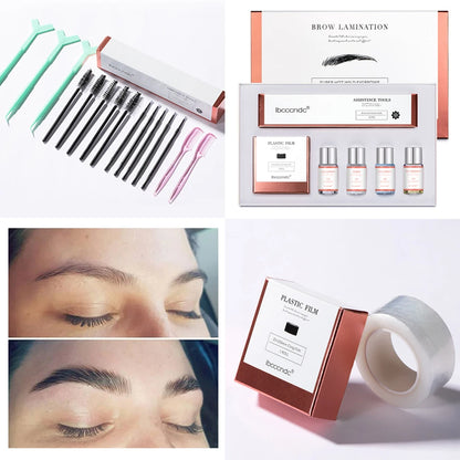 Pro Brow Lift Kit: Perming Eyebrow Lamination with Cling Film - Nutrition Keratin Perming Lotion for Home Use