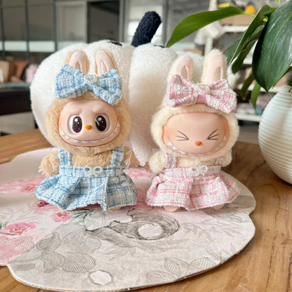 17cm Labubu Plush Doll Clothes - Kpop EXO Idol Outfit V1 V2 Black Dress Suit Accessories Gift