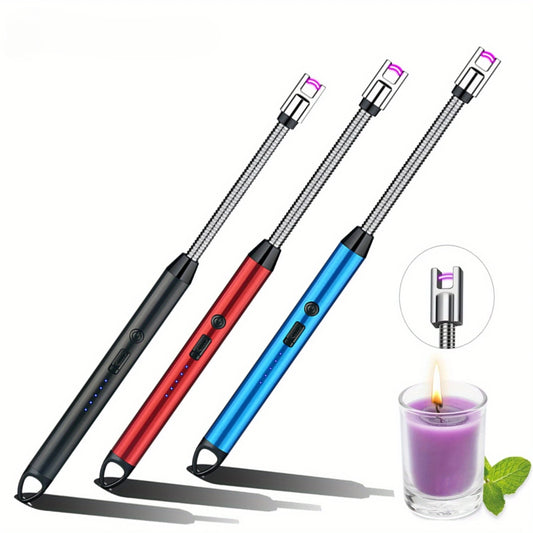 3PCS Rechargeable Electric Plasma Arc Lighters — Type-C Windproof Lighter for Kitchen, Candle, and BBQ Grill